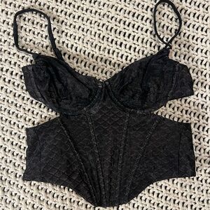 White Fox Boutique Don’t Matter Black Bustier Corset